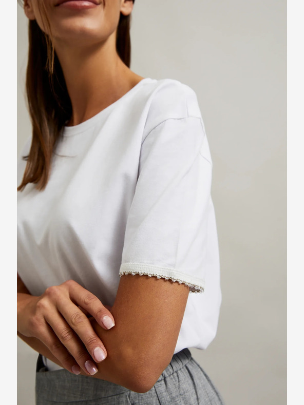 Moodo Бяла дамска тениска Moodo