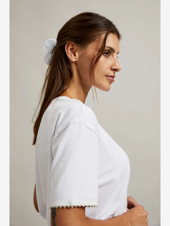 Moodo Бяла дамска тениска Moodo