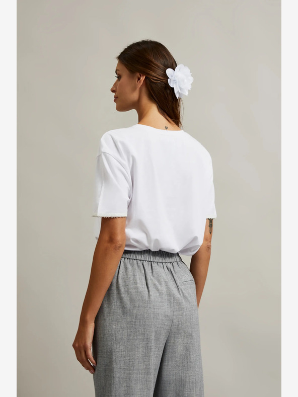 Moodo Бяла дамска тениска Moodo