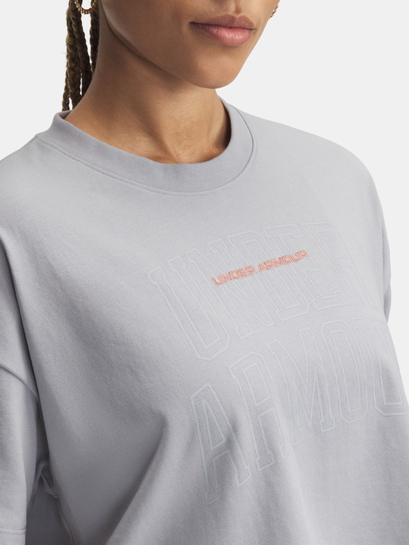 Under Armour Дамска тениска Under Armour UA W VARSITY MIX HW SS CROP-GRY