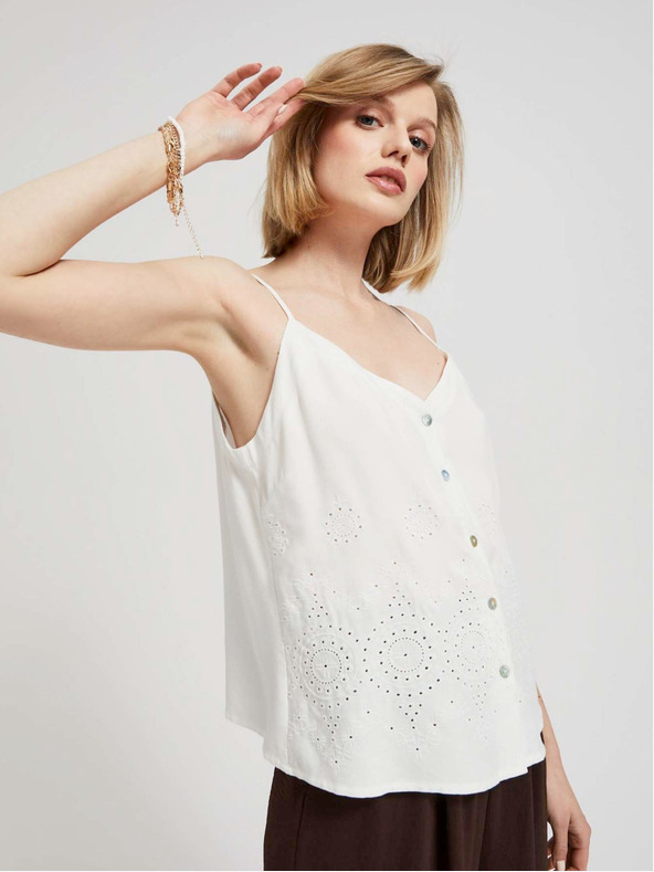 Moodo Бял дамски топ Moodo