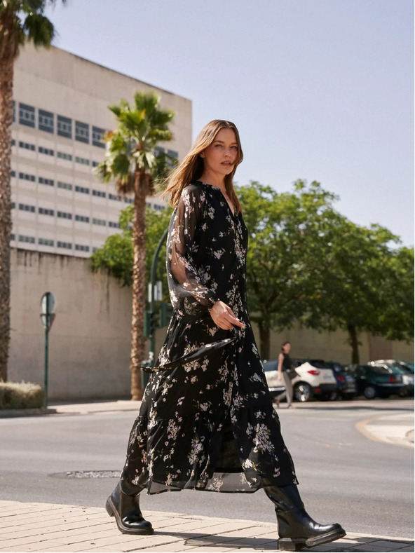 Moodo Дамска рокля с цветя Moodo