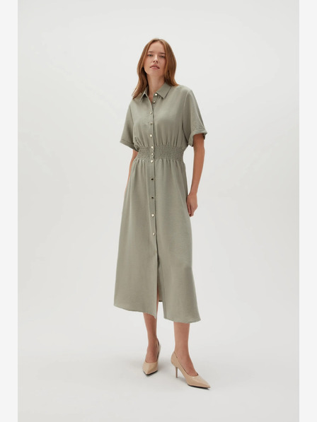 Moodo Светлозелена дамска рокля с риза Moodo