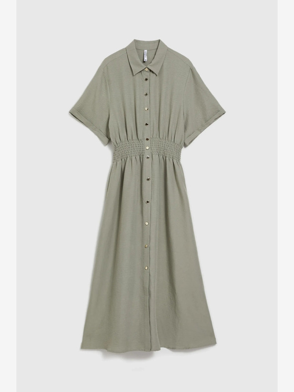 Moodo Светлозелена дамска рокля с риза Moodo