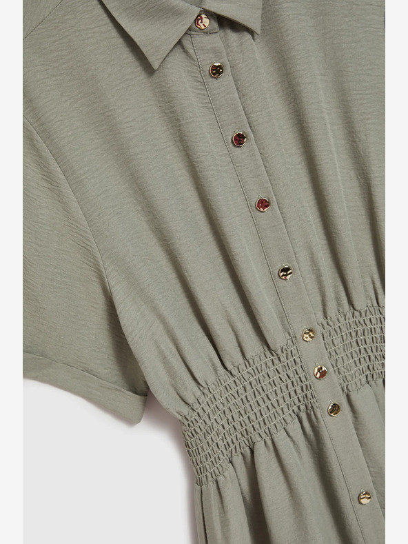 Moodo Светлозелена дамска рокля с риза Moodo