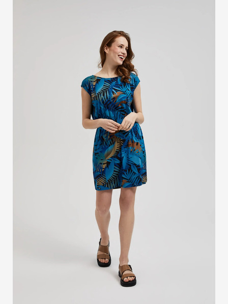 Moodo Синя шарена рокля Moodo