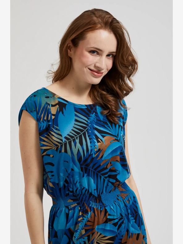 Moodo Синя шарена рокля Moodo