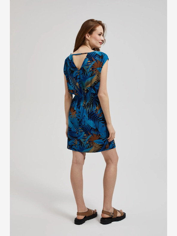 Moodo Синя шарена рокля Moodo