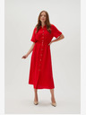 Moodo Червена дамска рокля с риза Moodo