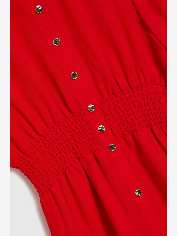 Moodo Червена дамска рокля с риза Moodo