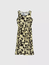 Moodo Жълта флорална миди рокля Moodo