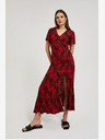 Moodo Червена рокля с V-образно деколте Moodo
