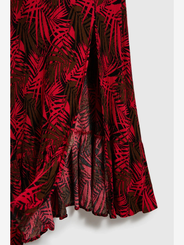 Moodo Червена рокля с V-образно деколте Moodo