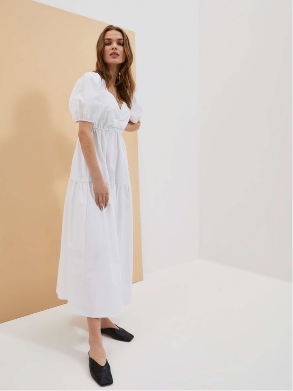 Moodo Бяла дамска рокля Moodo