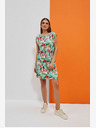 Moodo Зелено-бяла шарена рокля Moodo