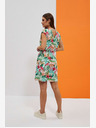 Moodo Зелено-бяла шарена рокля Moodo