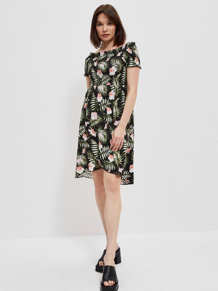 Moodo Рокля от вискоза с шарки Moodo