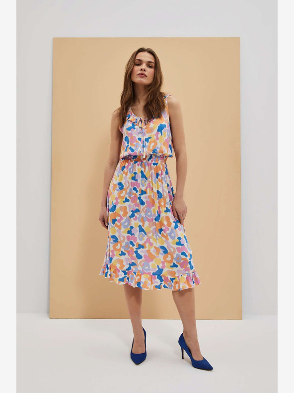 Moodo Кремава шарена рокля Moodo