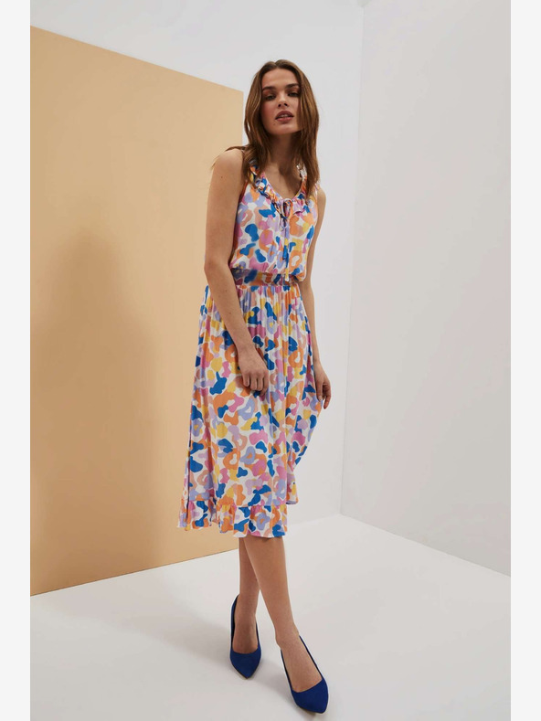 Moodo Кремава шарена рокля Moodo