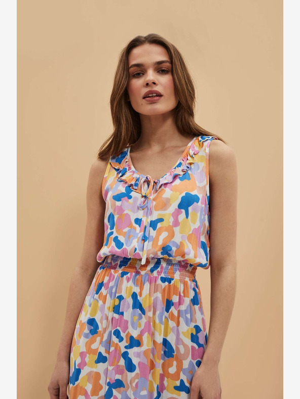 Moodo Кремава шарена рокля Moodo