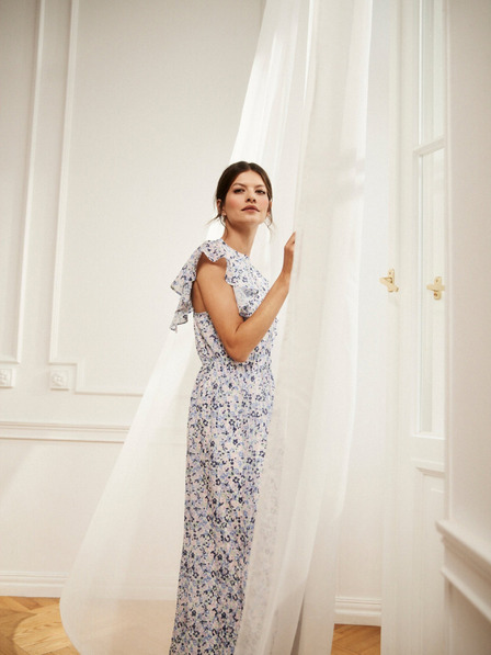 Moodo Синя флорална макси рокля Moodo