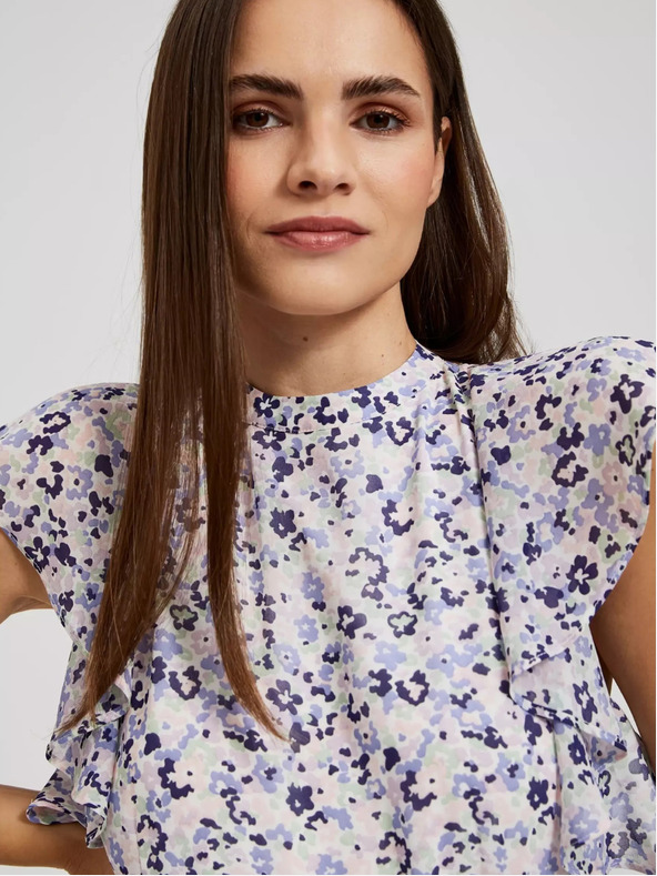 Moodo Синя флорална макси рокля Moodo