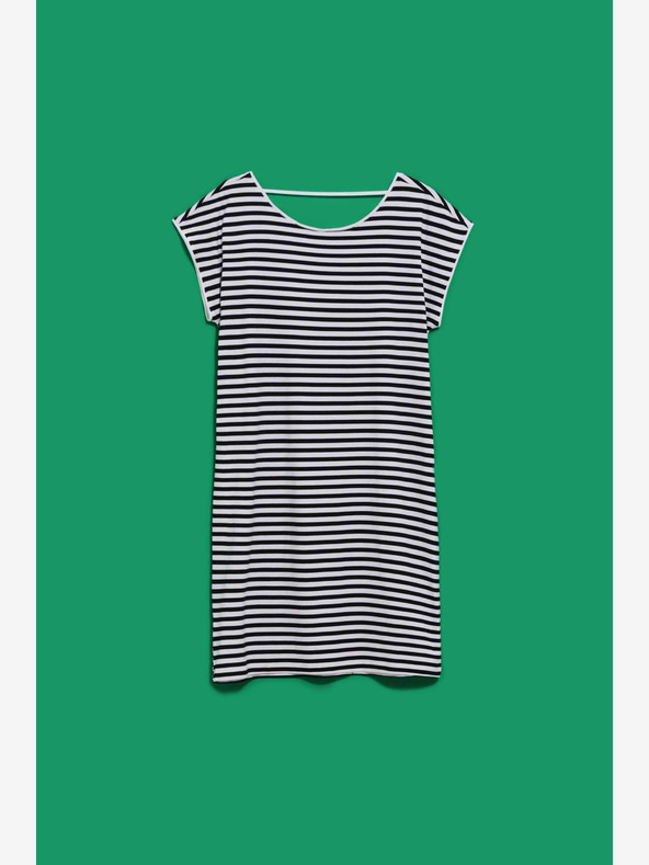 Moodo Рокля на бели и черни райета Moodo