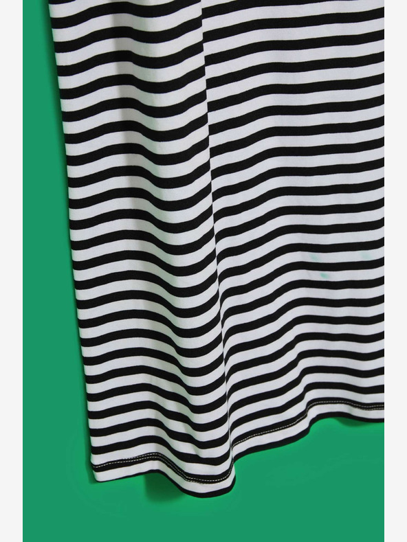 Moodo Рокля на бели и черни райета Moodo