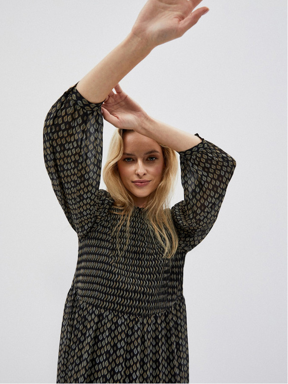 Moodo Черна дамска миди рокля Moodo