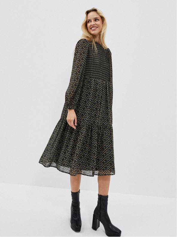 Moodo Черна дамска миди рокля Moodo