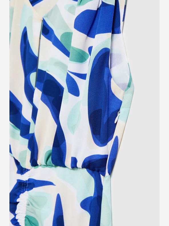 Moodo Синя шарена миди рокля Moodo