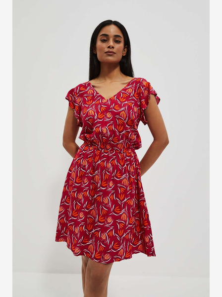 Moodo Червена шарена рокля Moodo
