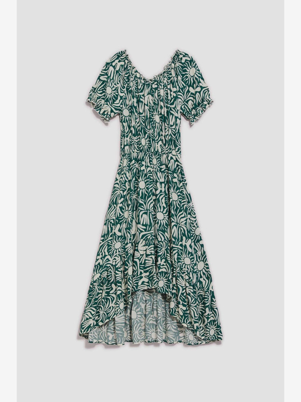 Moodo Зелена шарена рокля Moodo