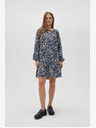 Moodo Бяла и синя дамска шарена рокля Moodo