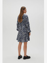 Moodo Бяла и синя дамска шарена рокля Moodo