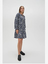 Moodo Бяла и синя дамска шарена рокля Moodo