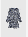 Moodo Бяла и синя дамска шарена рокля Moodo