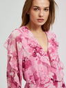 Moodo Розова флорална рокля с волани Moodo