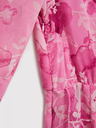 Moodo Розова флорална рокля с волани Moodo