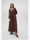 Moodo Оранжева и кафява дамска шарена рокля Moodo
