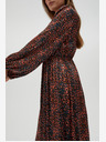 Moodo Оранжева и кафява дамска шарена рокля Moodo