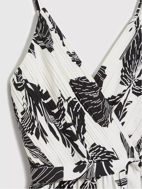 Moodo Черно-бял гащеризон с тропическа шарка Moodo