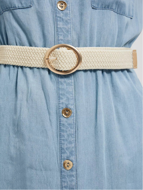 Moodo Синя миди рокля от лиоцел Moodo