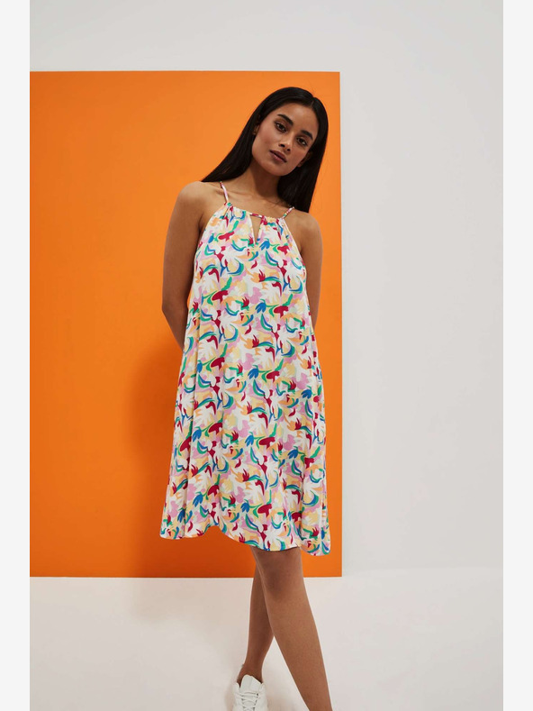 Moodo Лятна рокля без презрамки с шарки Moodo