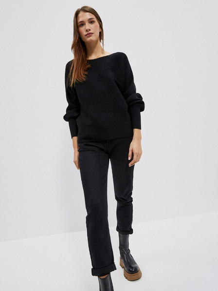 Moodo Черен дамски пуловер Moodo