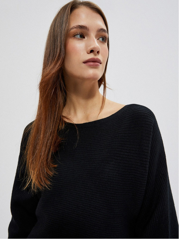 Moodo Черен дамски пуловер Moodo