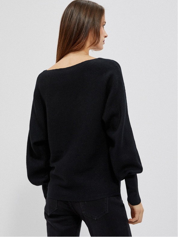 Moodo Черен дамски пуловер Moodo