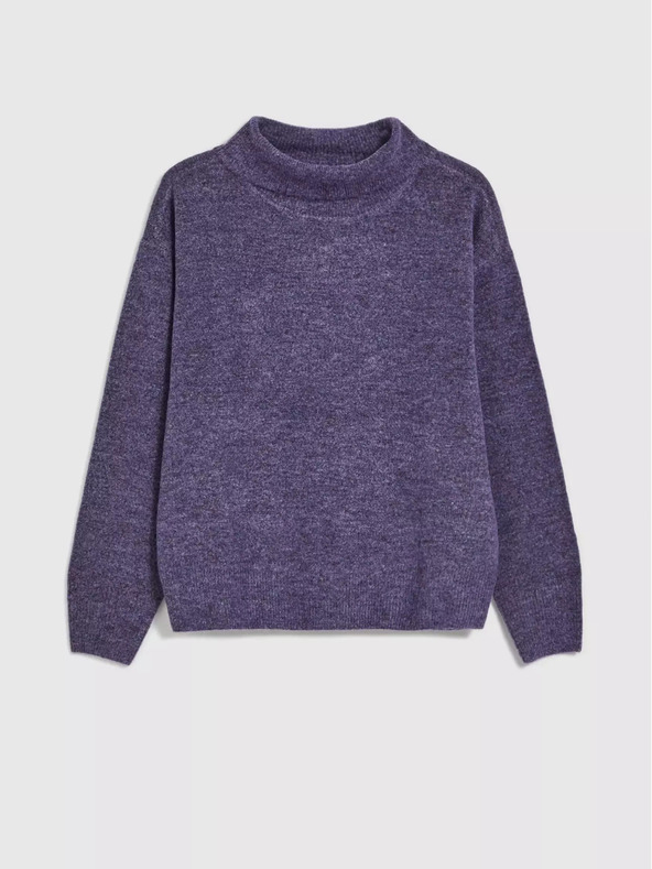 Moodo Лилав пуловер с ролетка Moodo