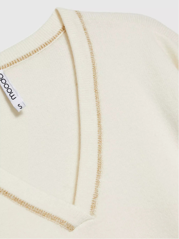 Moodo Дамски пуловер с метална нишка Moodo