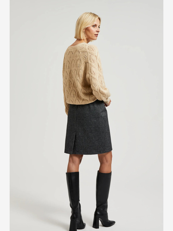 Moodo Бежов дамски пуловер Moodo